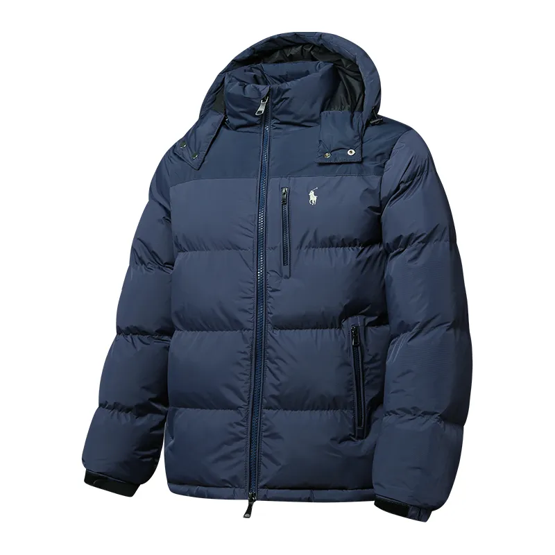 P320 Ralpah Lauren/ Ralph Lauren embroidered small logo stand collar hooded cotton jacket, casual style for men and women. Color: black, gray, navy blue, navy blue. Size: M L XL XXL